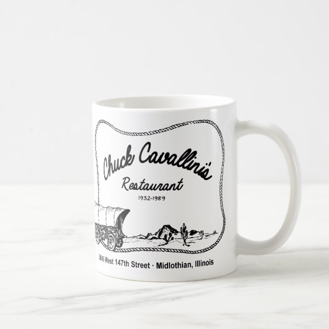 Taza De Café Restaurante Chuck Cavallini, Midlothian, Illinois (Derecha)