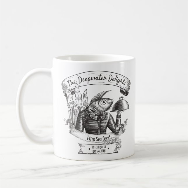 Taza De Café Restaurante Innsmouth Lovecraft Seafood (Izquierda)