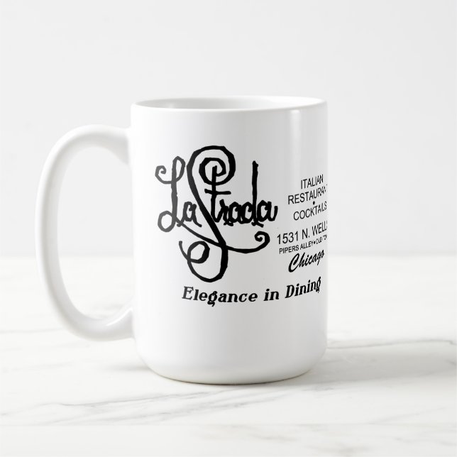 Taza De Café Restaurante La Strada, Old Town, Chicago, IL (Izquierda)