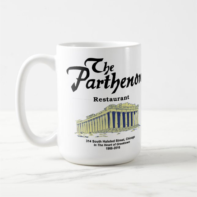 Taza De Café Restaurante Parthenon, Greektown, Chicago (Izquierda)