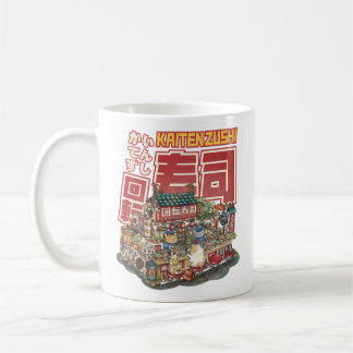 Taza De Café Restaurante Steampunk Cat Sushi