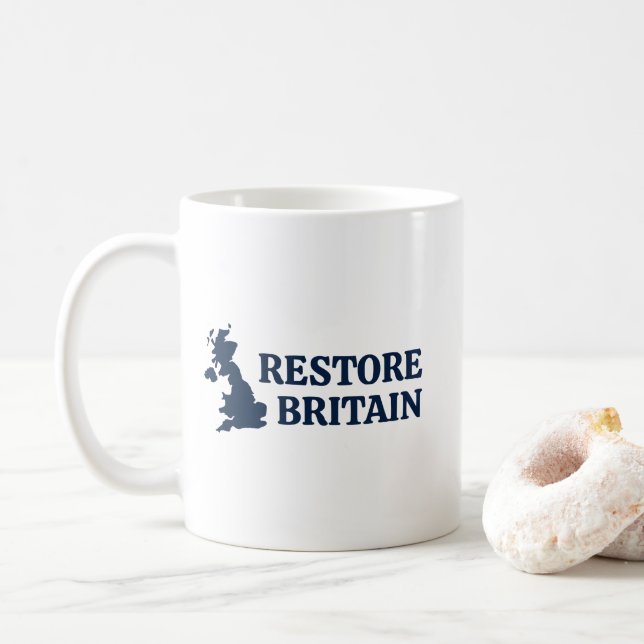 Taza De Café Restaurar Gran Bretaña (Con donut)