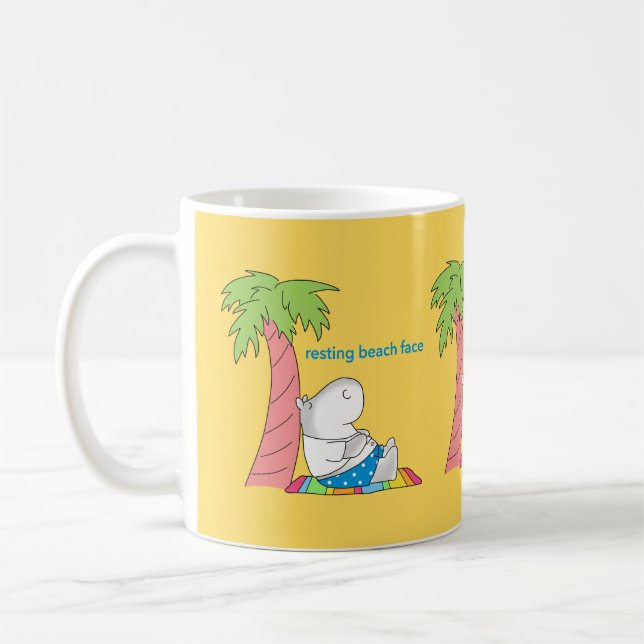 Taza De Café RESTING BEACH FACE Belly Button Hippo Boynton (Izquierda)