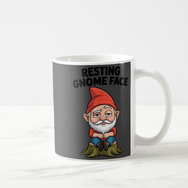Taza De Café Resting Gnome Face Cute Funny Christmas Kawaii Car (Derecha)