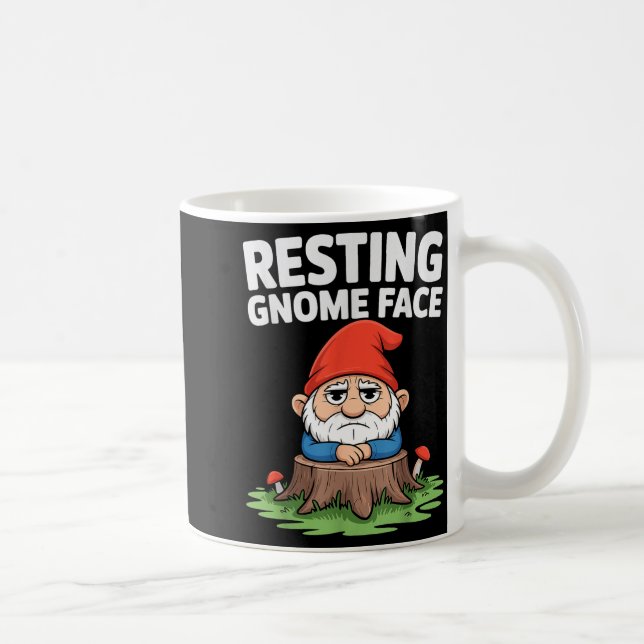Taza De Café Resting Gnome Face Cute Funny Christmas Kawaii Car (Derecha)
