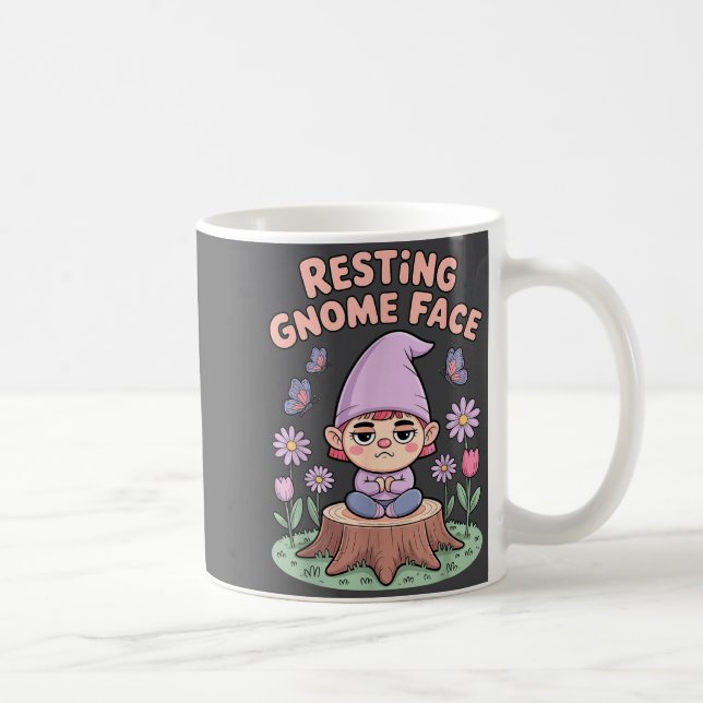 Taza De Café Resting Gnome Face Cute Funny Christmas Kawaii Car (Derecha)