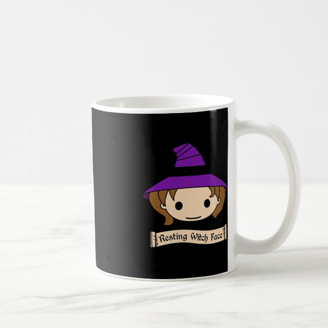Taza De Café Resting Witch Face Costume Halloween (Derecha)