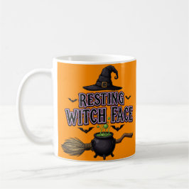 Taza De Café Resting Witch Face - Funny Witch Halloween