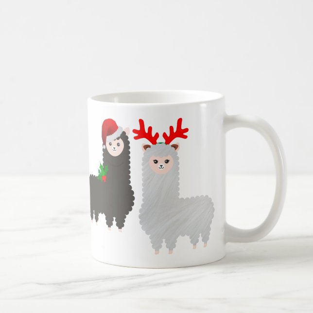 Taza De Café Resto de los navidades alpacas (Derecha)