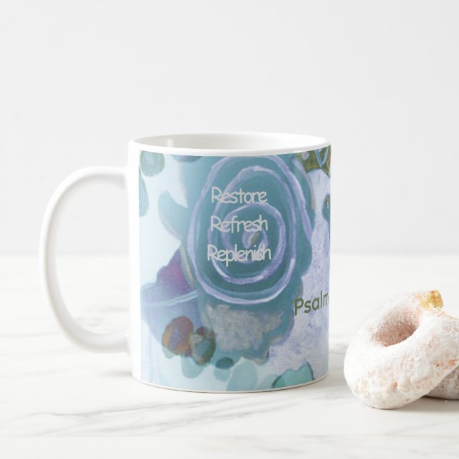 Taza De Café Restore, Replenish, Refresh (Con donut)