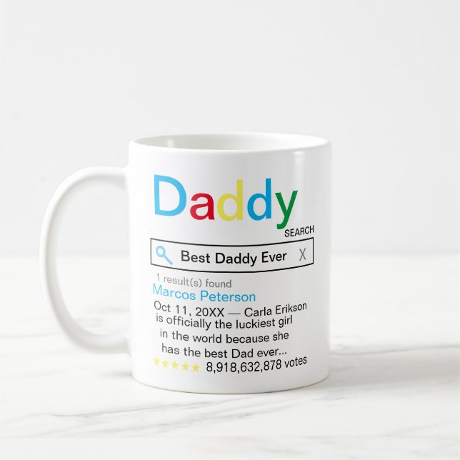 Taza De Café Resultado del motor de búsqueda de Mejor Papi Ever (Izquierda)