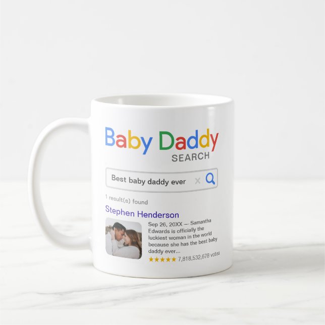 Taza De Café Resultado divertido de la búsqueda del mejor papi  (Izquierda)