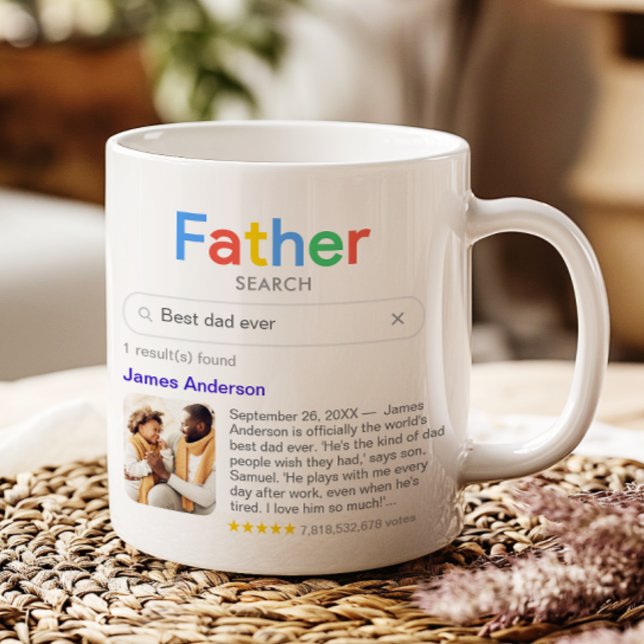 Taza De Café Resultados de búsqueda divertidos del mejor padre  (Subido por el creador)