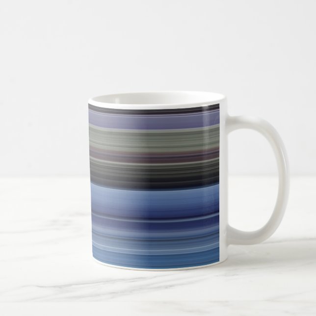 Taza De Café Resumen #1: Azul y gris (Derecha)