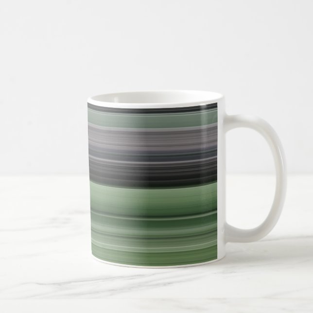 Taza De Café Resumen #1: Verde oliva y gris (Derecha)