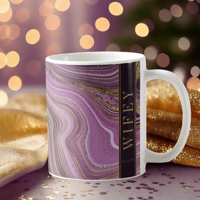 Taza De Café Resumen Agate Boda Wifey Mauve ID827 Café (Subido por el creador)