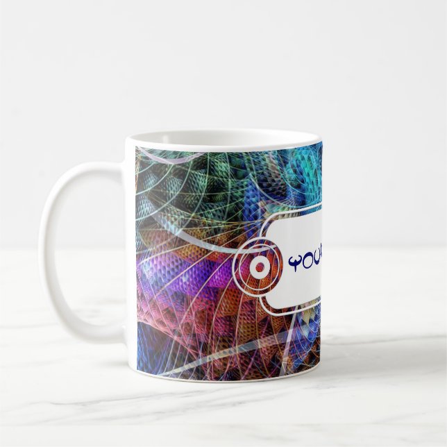 Taza De Café Resumen Apofisis Fractal X + tu texto (Izquierda)