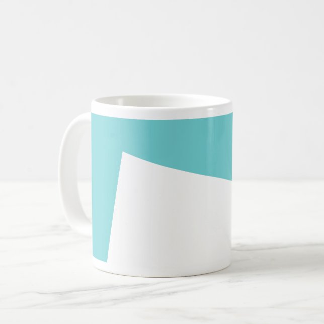 Taza De Café Resumen Art Minimalismo Blue White (Anverso izquierdo)