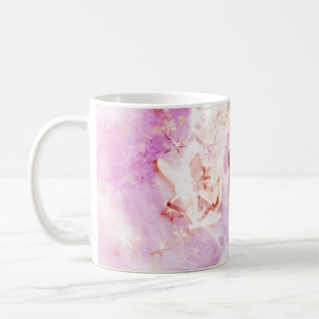 Taza De Café Resumen Art Pink Girly (Izquierda)