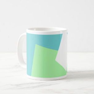 Taza De Café Resumen Art Turquesa Azul Verde