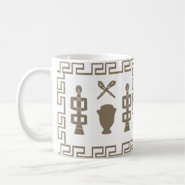 Taza De Café Resumen arte de la escena ritual tribal africana