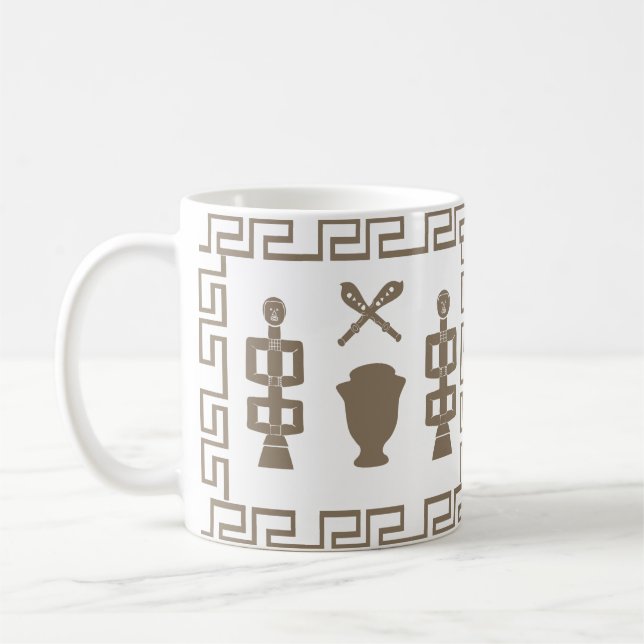 Taza De Café Resumen arte de la escena ritual tribal africana (Izquierda)