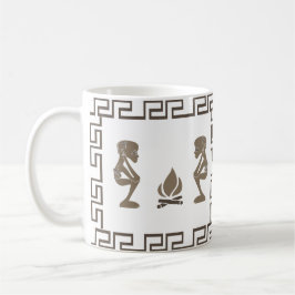 Taza De Café Resumen arte de la escena ritual tribal africana