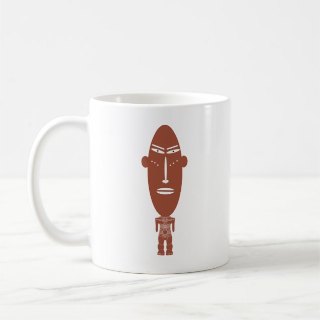 Taza De Café Resumen arte indígena tribal africano (Izquierda)