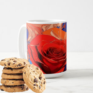 Taza De Café Resumen artístico Rosa de mármol