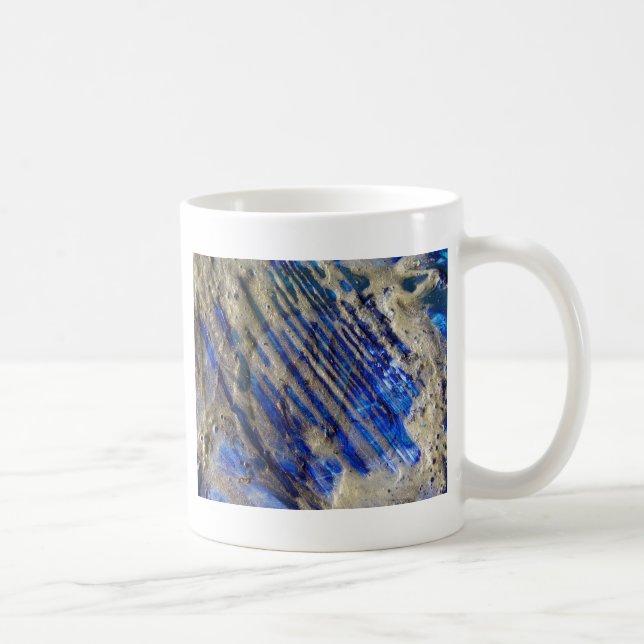 Taza De Café Resumen azul y oro (Derecha)