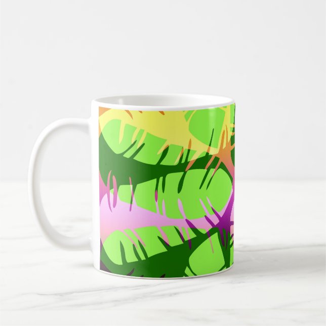 TAZA DE CAFÉ RESUMEN BOTÁNICO HOJAS DE PLÁTANO (Izquierda)