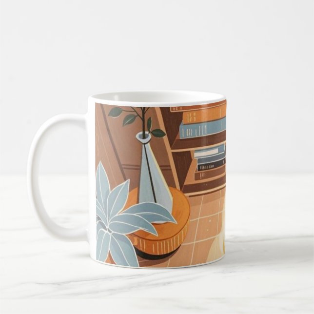 Taza De Café Resumen cálido y acogedor estilo Boho (Izquierda)