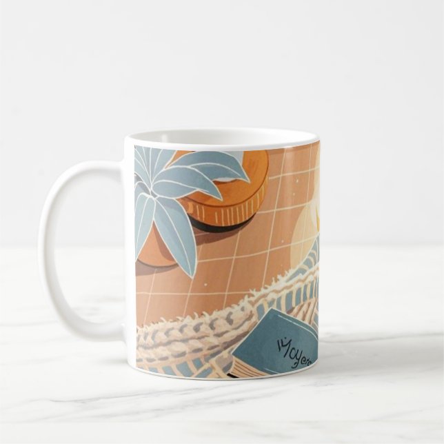 Taza De Café Resumen cálido y acogedor estilo Boho (Izquierda)