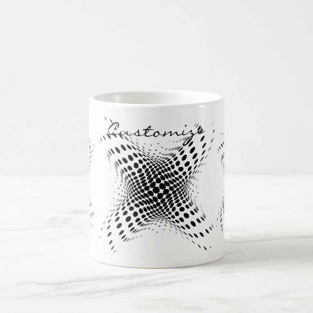 Taza De Café Resumen Círculos de semitono X Thunder_Cove (Centro)
