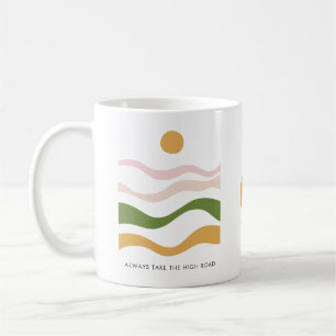 Taza De Café Resumen cita motivacional toma el camino alto