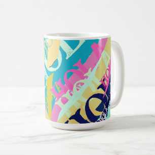 Taza De Café Resumen Colorful Hola