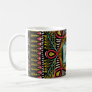 Taza De Café Resumen colorido: diseño de bolsillo cuadrado.