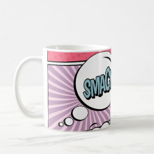 Taza De Café Resumen concepto creativo comic pop art style blan