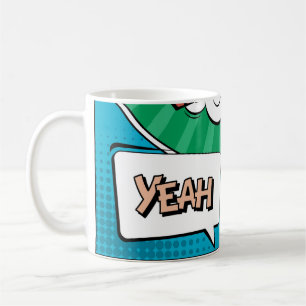 Taza De Café Resumen concepto creativo comic pop art style blan