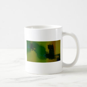 Taza De Café Resumen de amarillo verde creativo
