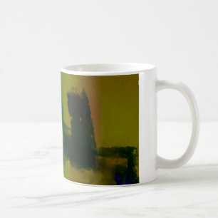 Taza De Café Resumen de amarillo verde creativo