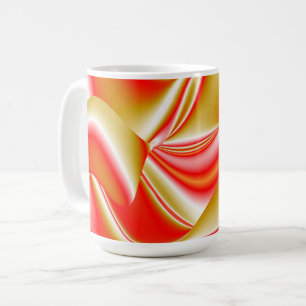 Taza De Café Resumen de amor y oro en 3D Rainbowart