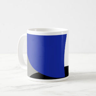 Taza De Café Resumen de arte amarillo azul