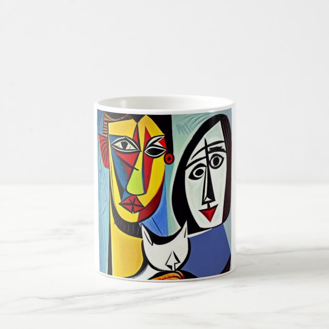 Taza De Café Resumen de arte café Mug (Centro)