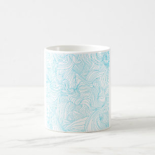 Taza De Café Resumen de arte de la línea azul