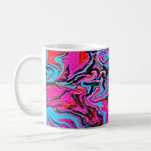 Taza De Café Resumen De Arte, Fondo, Pintura De Mano, Ar Fluid