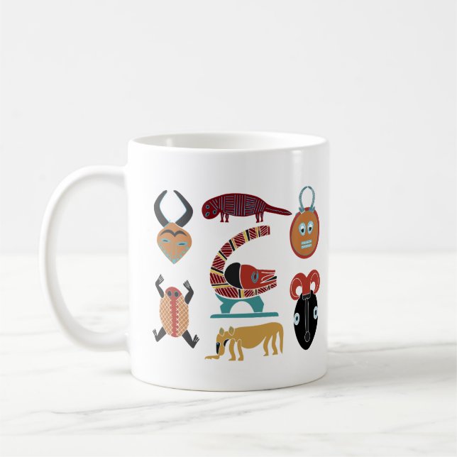 Taza De Café Resumen de arte tribal africano (Izquierda)