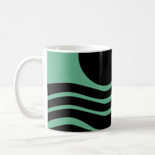 Taza De Café Resumen de Bauhaus Seafoam Green