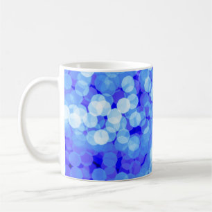 Taza De Café Resumen de colores azules claro bokeh. Bac azul cl