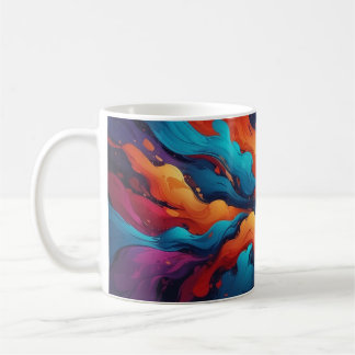 Taza De Café Resumen de colores vivos Mug Pop Art Style